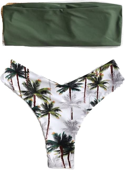 Swimwear Sexy Damen Bikini Set Stilvoll Mit Kokosnuss Aufdruck