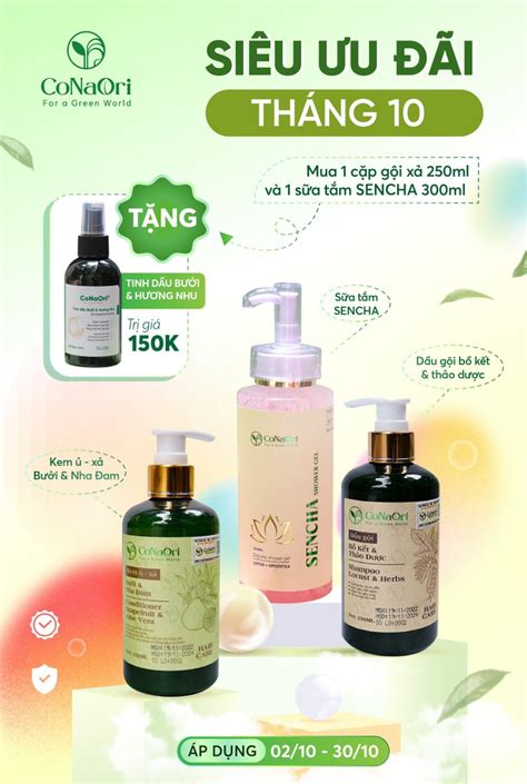 Combo 2 Mua 1 Tặng 1 Dầu Gội Bồ Kết Conaorikem ủ Xả Conaori