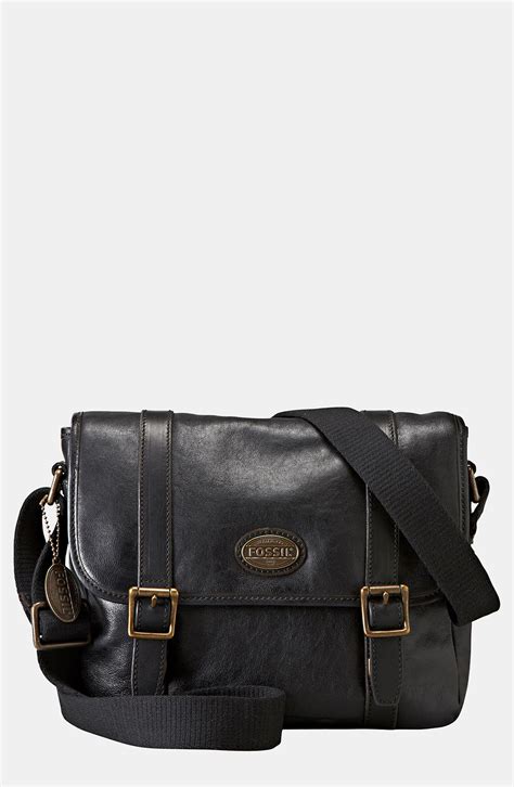 Fossil Estate Messenger Bag In Black For Men Lyst