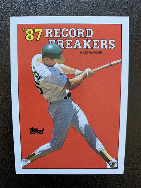 Topps Baseball Error Card Mark Mcgwire Record Breakers