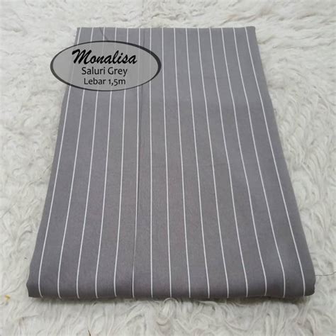 Jual KAIN MONALISA SALURI GREY HARGA PER 0 5 METER Shopee Indonesia