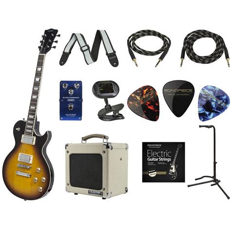 Monoprice Route 66 Black Guitar With Gig Bag And 5w Tube Amp Blues