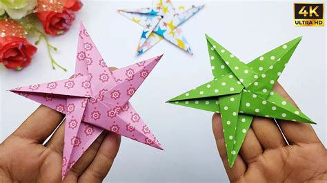 How To Make Paper Star Step By Step Origami Star Making Easy Paper