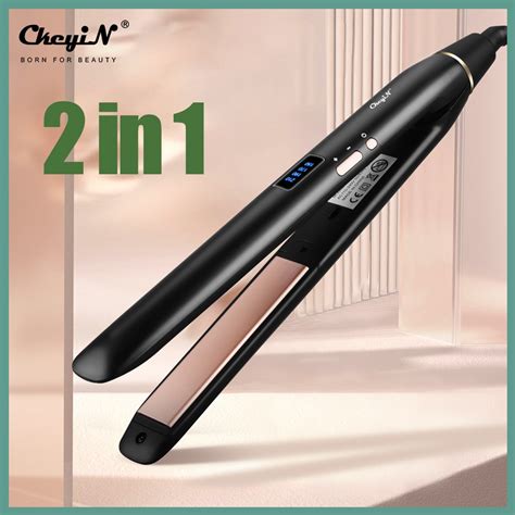 Ckeyin 2 In 1 Professional Hair Straightener And Curling Quartz Ceramic