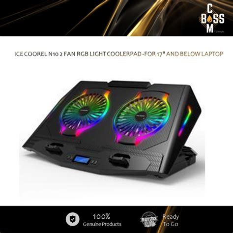 READY ST OCK ICE COOREL N10 2 FAN RGB LIGHT COOLERPAD FOR 17 AND