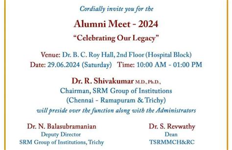 Alumni Meet - 2024 - MCHRC SRM Trichy