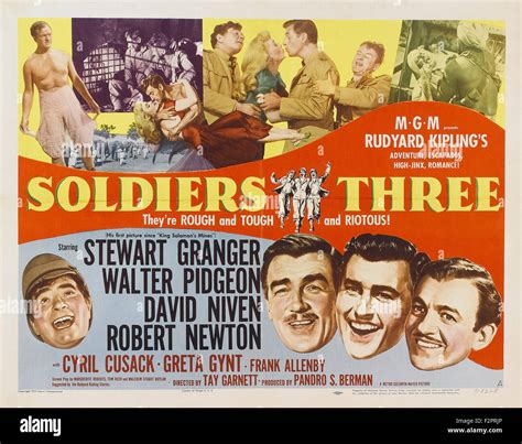 Soldiers Three (1951) - Movie Poster Stock Photo - Alamy