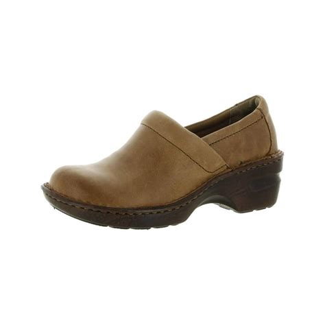 B O C Womens Peggy Leather Slip On Clogs