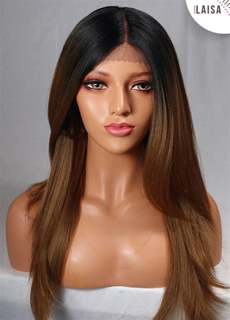 High Quality Kanekalon Fiber L Part Lace Front Wig Ombre Etsy