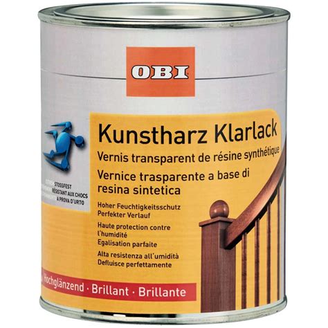 OBI Kunstharz Klarlack hochglänzend Farblos 750 ml kaufen bei OBI