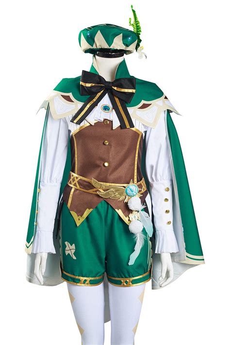 Wolancy Venti Cosplay Outfit Genshin Impact Venti Costume Hoodie Cloak