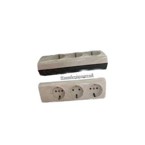 Jual Broco Stop Kontak Arde 3 Lubang Putih 15330 Ncp Socket 2p