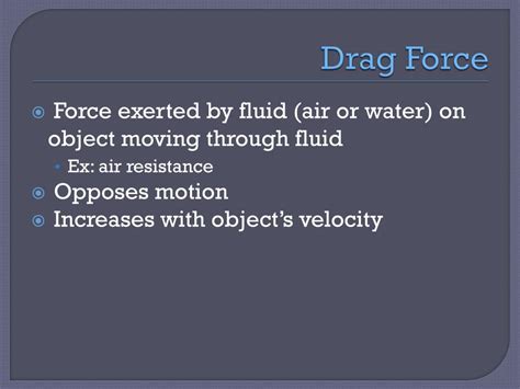 PPT - Aim (Part One): What is a drag force? What is terminal velocity ...