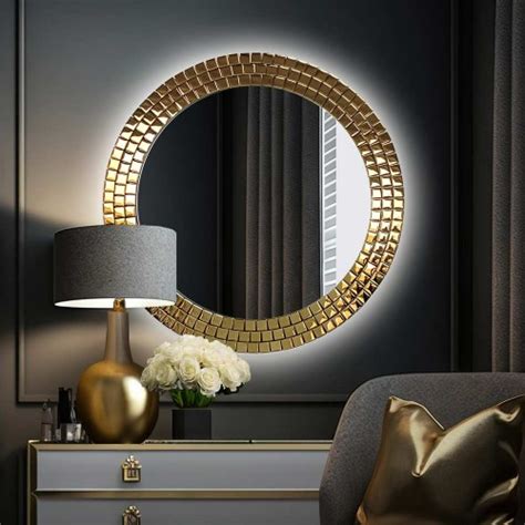 Lustro Aurora Gold Pod Wietlane I Gieradesign