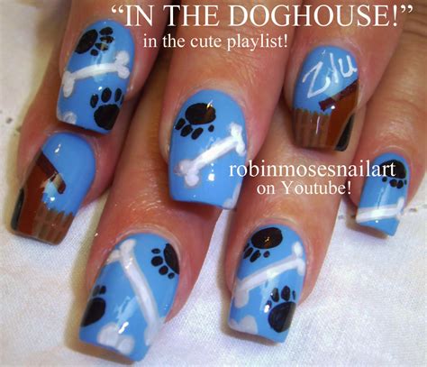 Nail Art By Robin Moses Paw Print Nails Cat Paw Nails Dog Paw