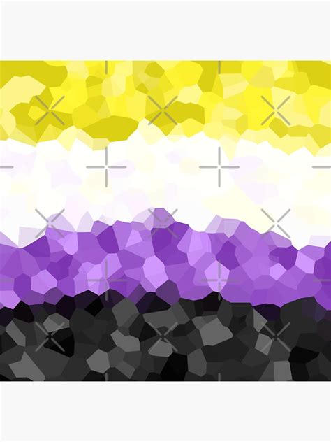 Crystal Non Binary Pride Flag Sticker For Sale By Crypticrats Redbubble