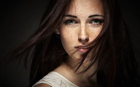 Beauty Girl Freckles Green Eyes Freckles Green Eyes Face Freckles