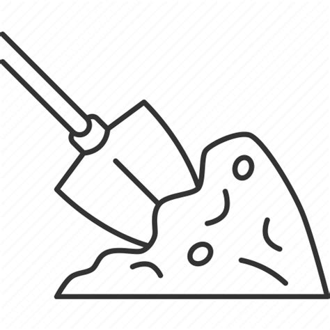 Public Works Digging Shovel Dirt Icon Download On Iconfinder
