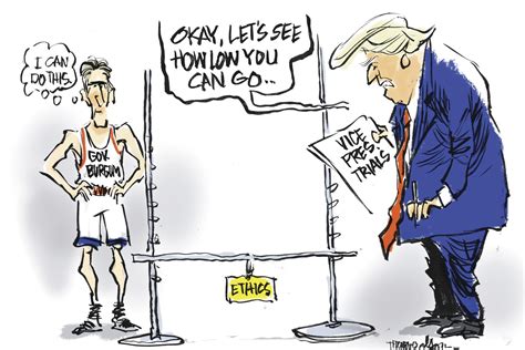 Trygve Olson Cartoon The Limbo Stick Inforum Fargo Moorhead And