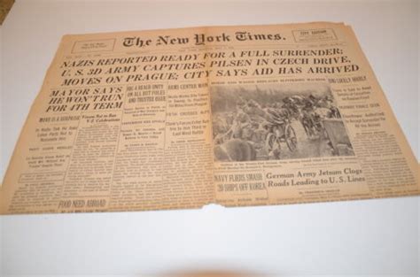 5 7 1945 The New York Times Germany The Nazis Ready For Surrender