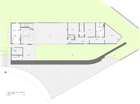 Inclined Concrete Slab House – Nova Lima, Brazil – Floor Plans – The ...