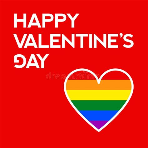 Happy Valentines Gay Heart Stock Vector Illustration Of Multicolored