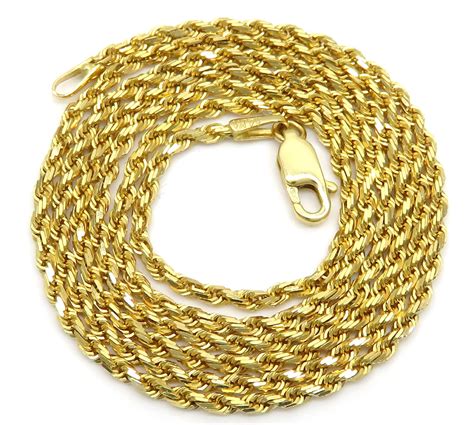 Buy 14k Solid Yellow Gold Rope Chain 24 Inch 2mm Online at SO ICY JEWELRY