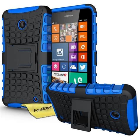 Bleu Nokia Lumia 630 635 Etui Housse Coque ShockProof Robuste Impact