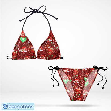 Knuckles Red Hedgehog String Bikini Swimwear Gift Fans Banantees