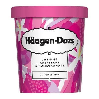 Helado Haagen Dazs Jazm N Con Veteado Sabor Frambuesa Y Granada G