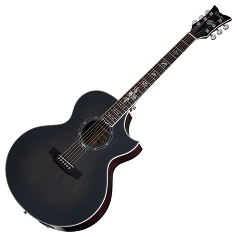 Schecter Synyster SYN GA SC Elektro Akustikgitarre, Black platzen ...