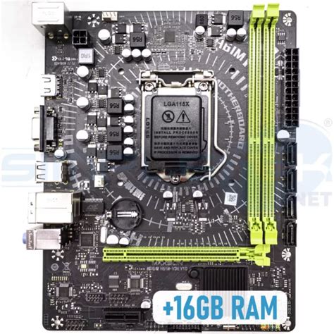 MOTHERBOARD H61M MICROATX Matx Core I3 CPU 16GB RAM LGA 1155 Second Gen