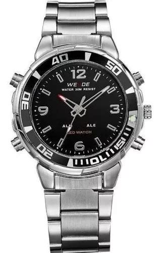 Reloj Weide Anadigi Wh 843 Para Hombre Plateado Y Negro MercadoLibre