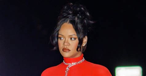 Pregnant Rihanna Revives The S Dress Over Pants Trend For A Night