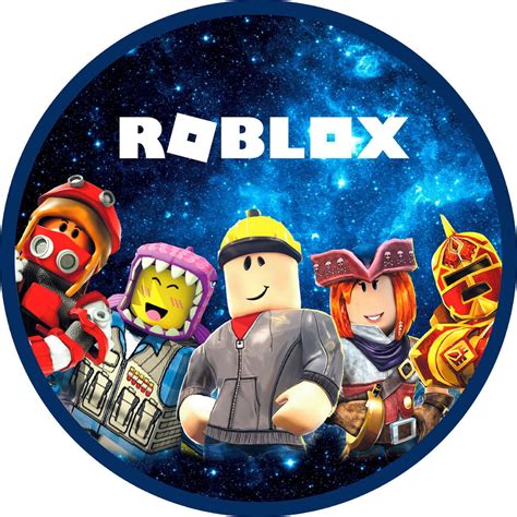 Roblox rund 19 cm with text | Fondant Paper | Mister Kage