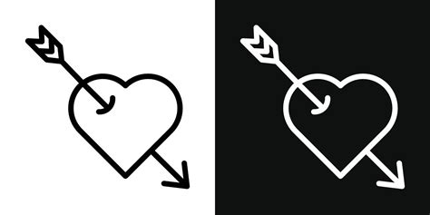 Heart with arrow icon 42114326 Vector Art at Vecteezy