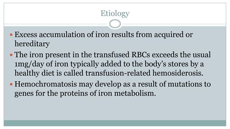 Solution Hemochromatosis And Hemosiderosis Studypool