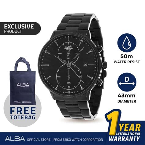 Jual Jam Tangan Pria Alba Prestige Quartz Stainless Steel Aw