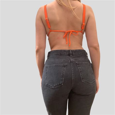 Gorgeous Orange Bikini Top Orange Adjustable Depop