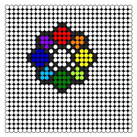 Rainbow Badge Perler Perler Bead Pattern Bead Sprites Misc Fuse Bead Patterns