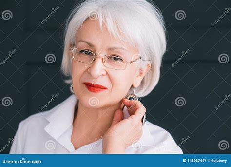 Female Senior Beauty Portrait Confidence Elegance Stock Image Image