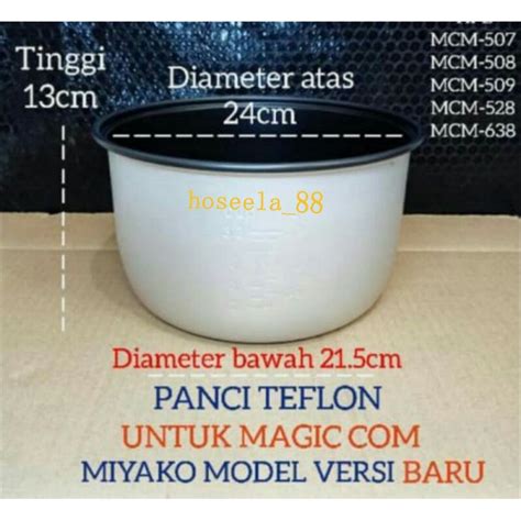 Jual MCM 528 PANCI MIYAKO MODEL BARU TEFLON MIYAKO RICE COOKER 1 8