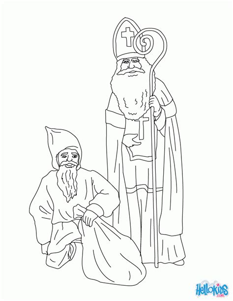 Saint Nicholas Coloring Page Coloring Home