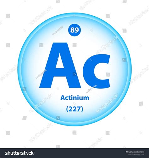 Structure Chemical Element Actinium Ac Symbol Stock Vector Royalty