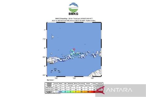 Gempa M Guncang Flores Timur Bmkg Dipicu Intraslab Lempeng Indo