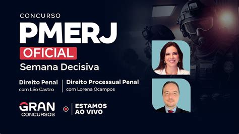 Concurso Pmerj Oficial Semana Decisiva De Direito Penal E Direito