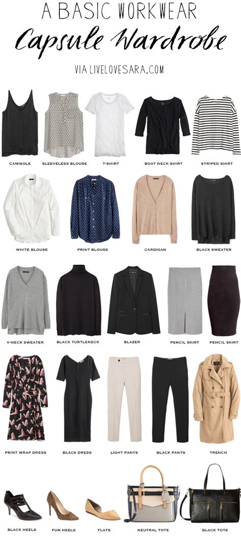 A Basic Work Capsule Wardrobe Livelovesara