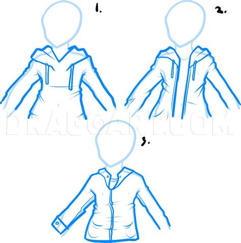 How To Draw A Hoodie Draw Hoodies Step By Step Drawing Guide By Dawn Hoodie