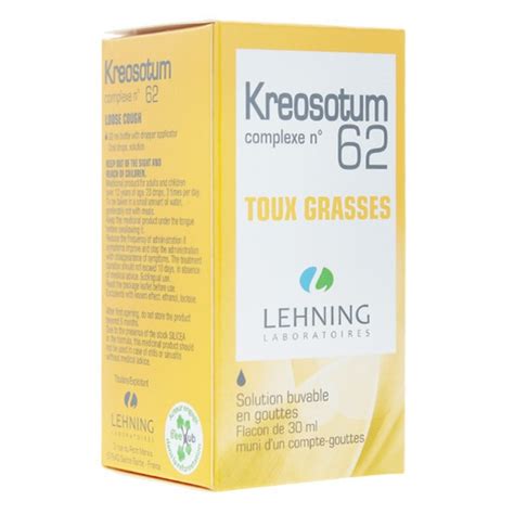 Kreosotum Complexe N Solution Buvable Ml Lehning Toux Grasse