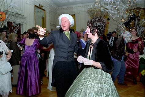 President and First Lady Clinton in Costume at a Halloween Party ...